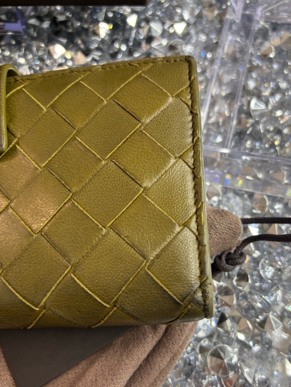 Bottega Veneta Olive Green Intrecciato Leather Snap Wallet - Picture 10 of 17